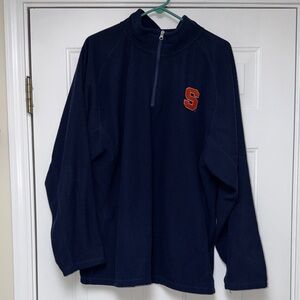 Syracuse University Pro Edge Navy Quarter-Zip Pullover with Orange 'S' Patch
